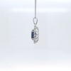 2.63ct LAB Sapphire and LAB Diamond Cluster Pendant in 9ct White Gold with Chain
