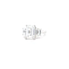 IGI 4.05ct D/VS1 Emerald Cut LAB Diamond Solitaire Ring with Trapezoid Side Stones Set in Platinum