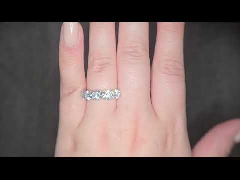 3.20ct F/VS LAB Diamond 5 Stone Ring Set In Platinum