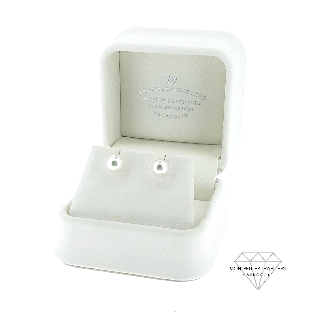 Classic Pearl Stud Earrings AAA Quality Akoya Pearls 6.0mm - 6.5mm