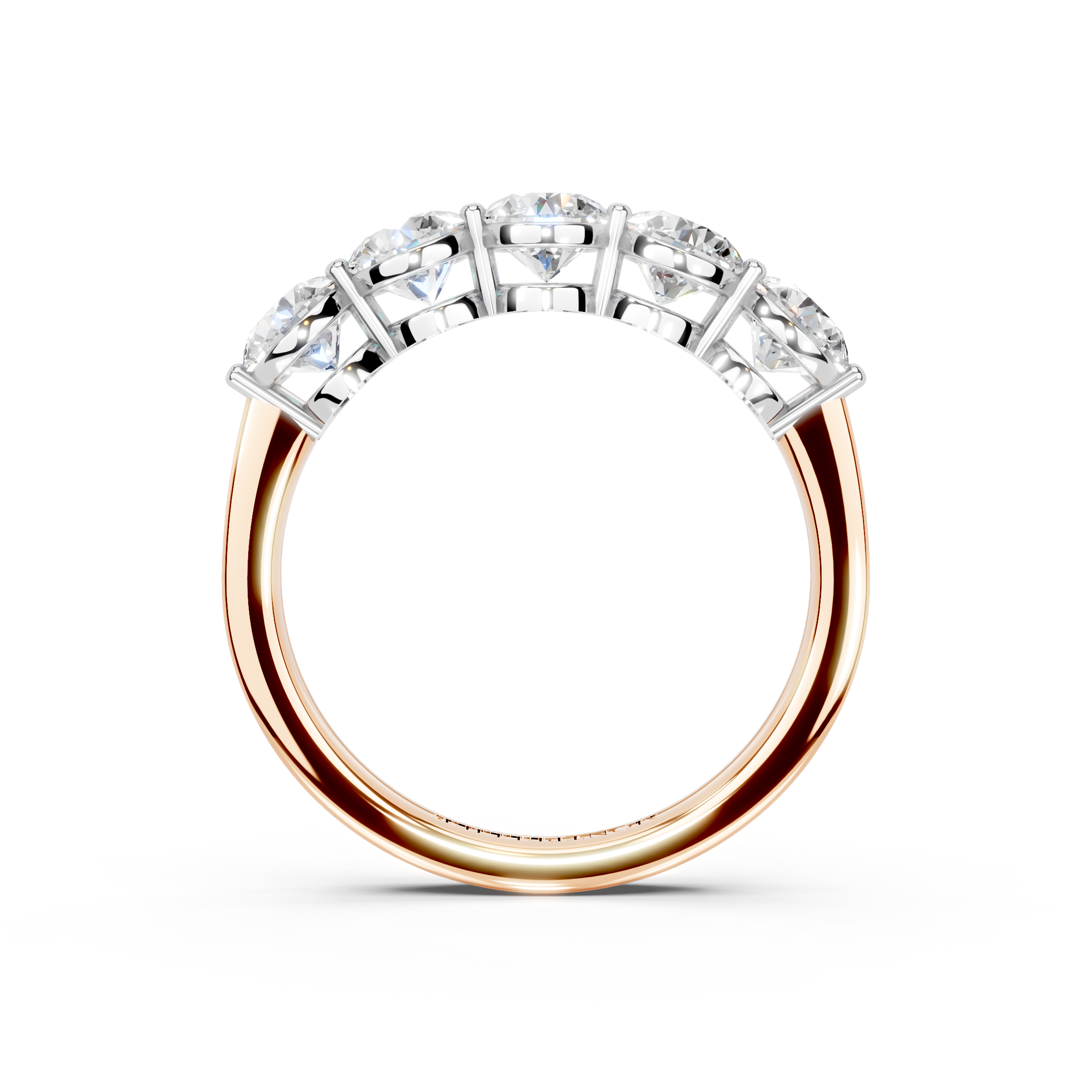 1.50ct Lab Grown 5 Stone Round Diamond Ring Platinum or 18ct Gold - The Montpellier Classic 5 Stone Ring