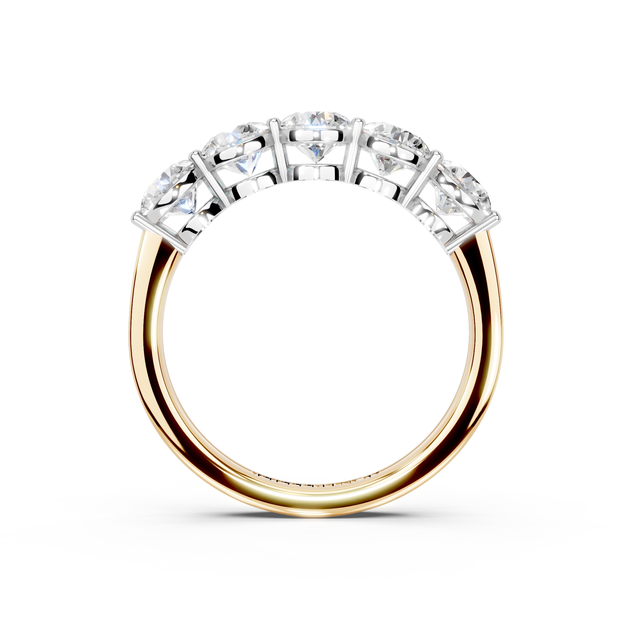1.50ct Lab Grown 5 Stone Round Diamond Ring Platinum or 18ct Gold - The Montpellier Classic 5 Stone Ring