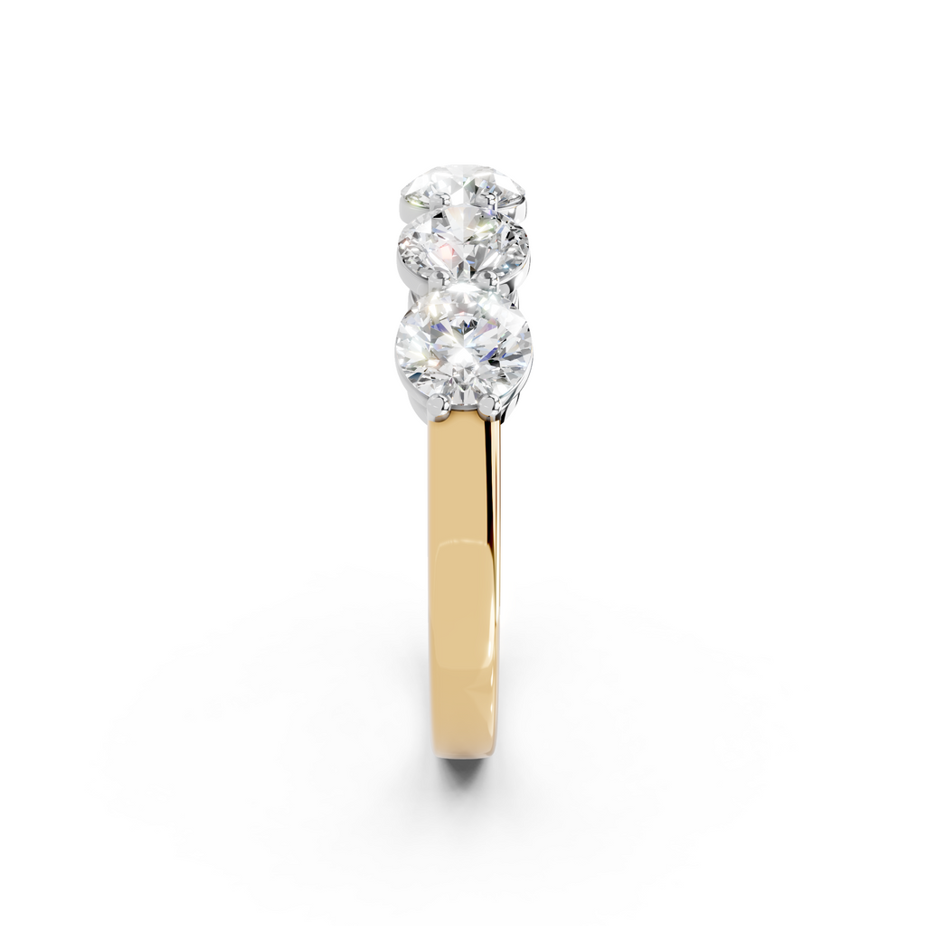 1.50ct Lab Grown 5 Stone Round Diamond Ring Platinum or 18ct Gold - The Montpellier Classic 5 Stone Ring