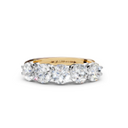 1.50ct Lab Grown 5 Stone Round Diamond Ring Platinum or 18ct Gold - The Montpellier Classic 5 Stone Ring