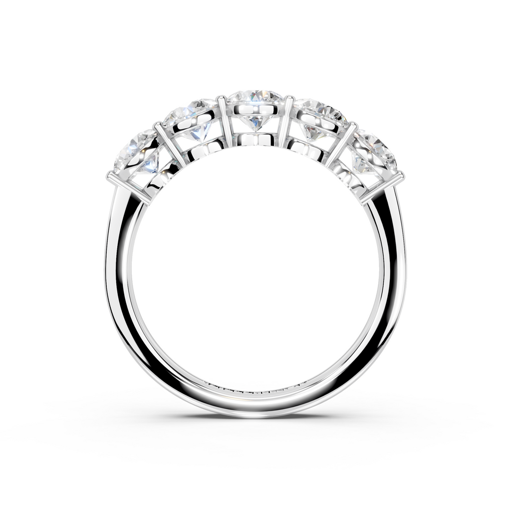 1.50ct Lab Grown 5 Stone Round Diamond Ring Platinum or 18ct Gold - The Montpellier Classic 5 Stone Ring