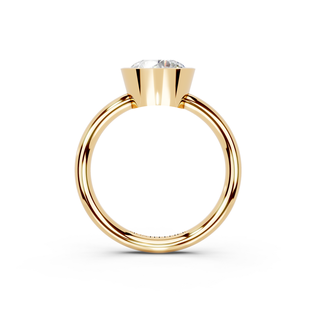 IGI 1.50ct Lab Grown Round Bezel Set Diamond Solitaire Engagement Ring Platinum or 18ct Gold