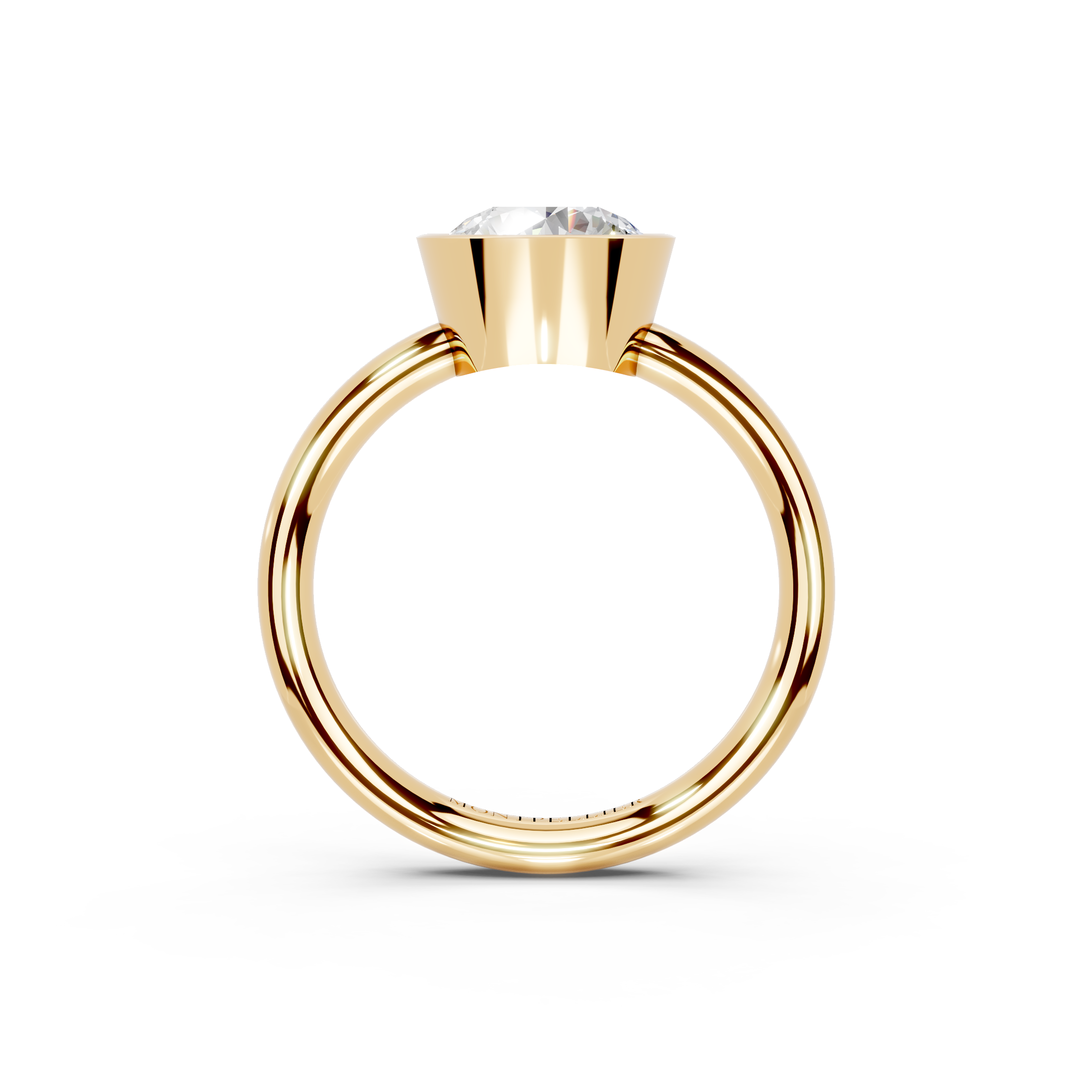 IGI 1.50ct Lab Grown Round Bezel Set Diamond Solitaire Engagement Ring Platinum or 18ct Gold