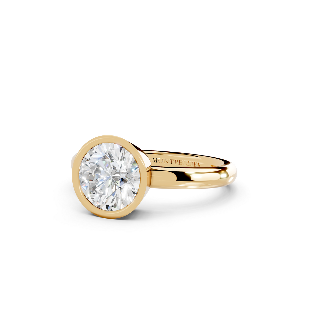 IGI 1.50ct Lab Grown Round Bezel Set Diamond Solitaire Engagement Ring Platinum or 18ct Gold