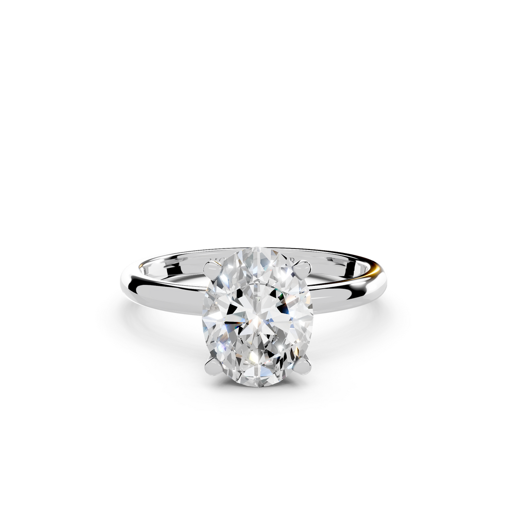 IGI 1.50ct Lab Grown Oval Diamond Solitaire Engagement Ring Platinum or 18ct Gold - The Montpellier Classic Oval