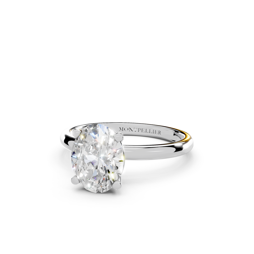 IGI 1.50ct Lab Grown Oval Diamond Solitaire Engagement Ring Platinum or 18ct Gold - The Montpellier Classic Oval