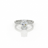 1.50ct Oval Lab Diamond Ring Set in Platinum