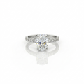 1.50ct Oval Lab Diamond Ring Set in Platinum