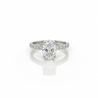 1.50ct Oval Lab Diamond Ring Set in Platinum