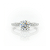 1.62ct LAB Diamond Ring with Diamond Shoulders and Hidden Halo set in 9ct White Gold