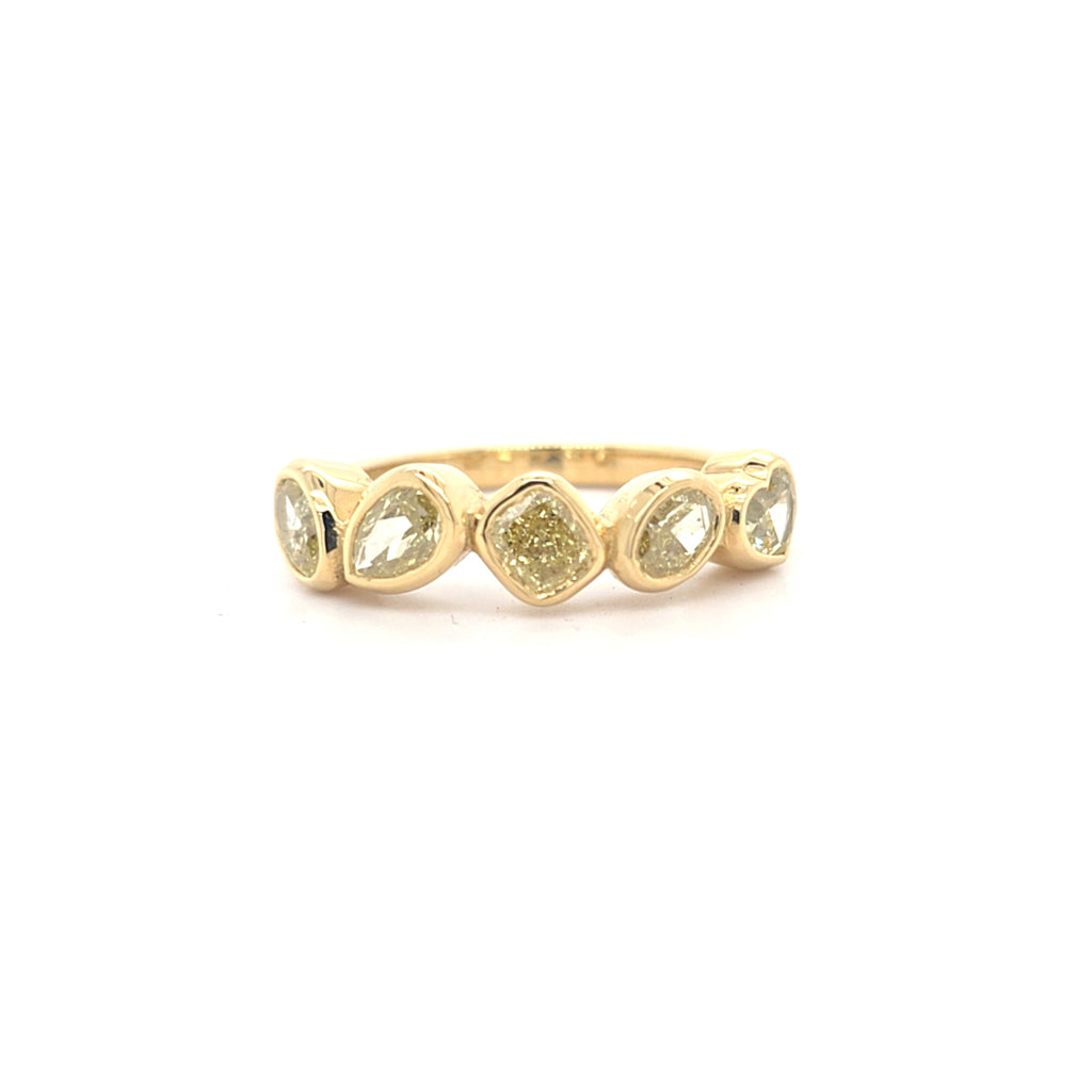 1.63ct Natural Fancy Yellow Diamond Ring Set in 18ct Yellow Gold
