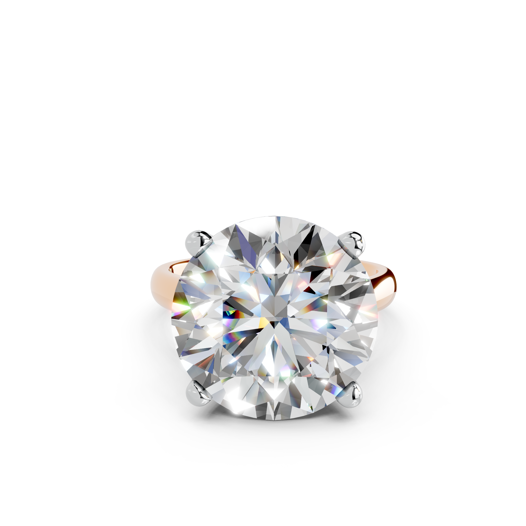 IGI 10.00ct Lab Grown Diamond Solitaire Engagement Ring - The Montpellier Tulip