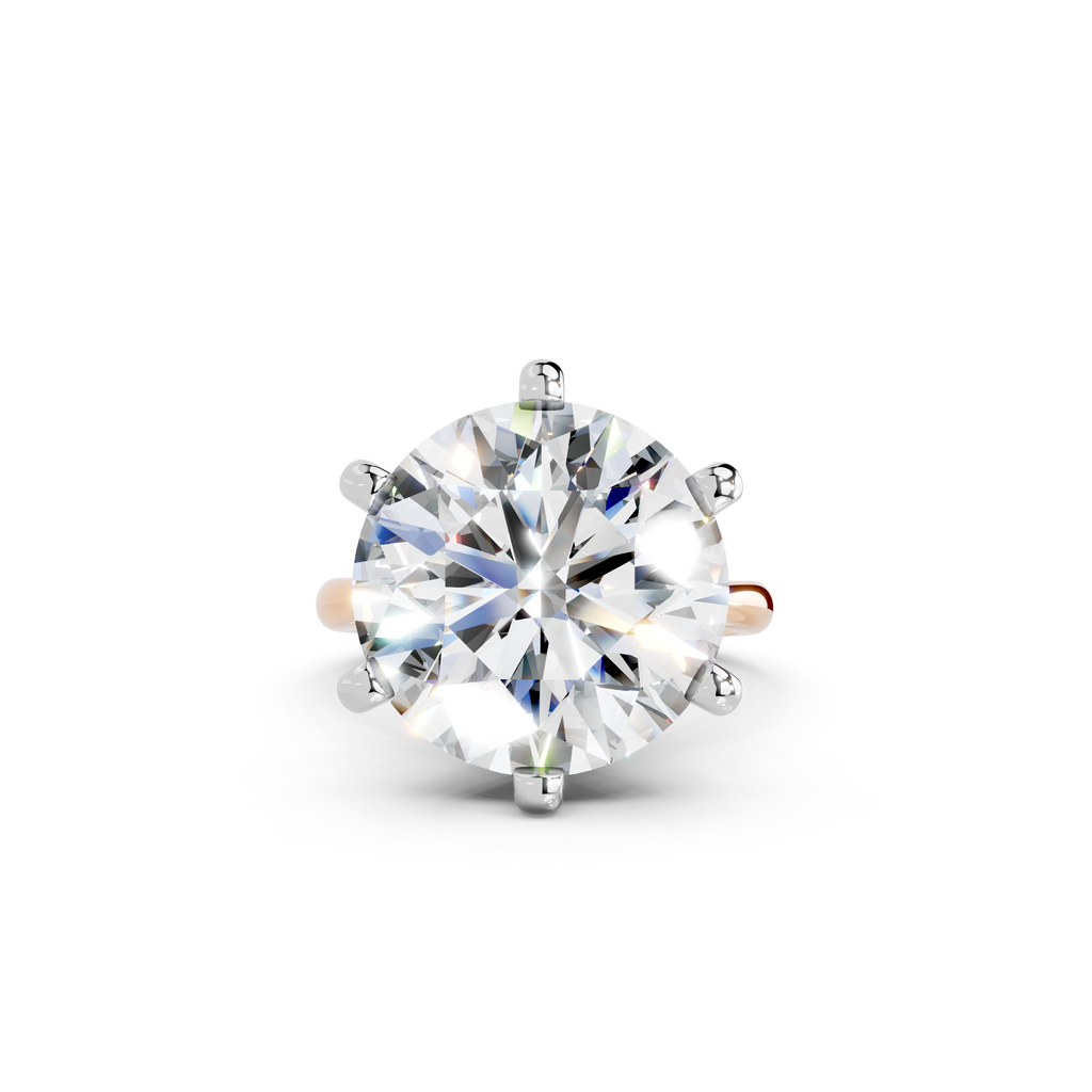 IGI 10.00ct Lab Grown Diamond Solitaire Engagement Ring - The Montpellier Classic 6 Claw