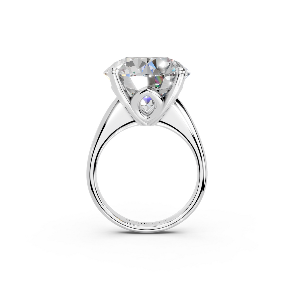 IGI 10.00ct Lab Grown Diamond Solitaire Engagement Ring - The Montpellier Tulip