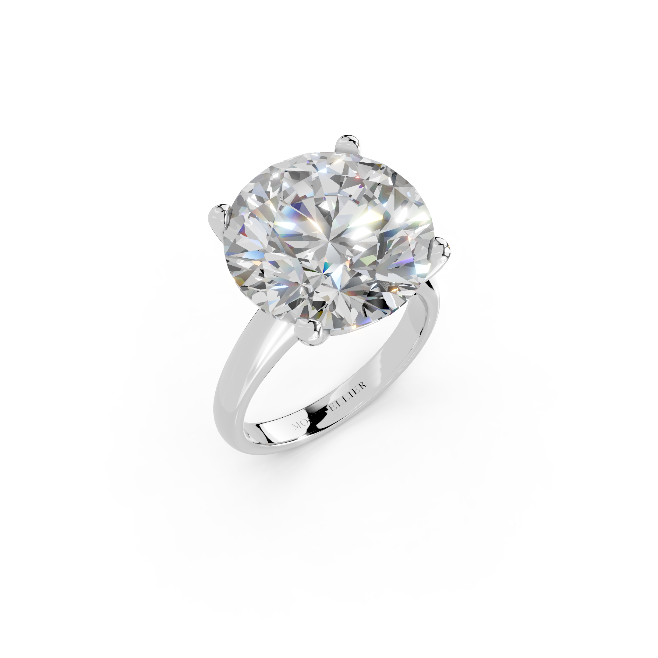 IGI 10.00ct Lab Grown Diamond Solitaire Engagement Ring - The Montpellier Tulip