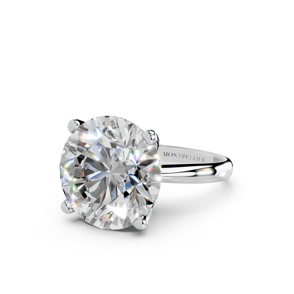 IGI 10.00ct Lab Grown Diamond Solitaire Engagement Ring - The Montpellier Tulip