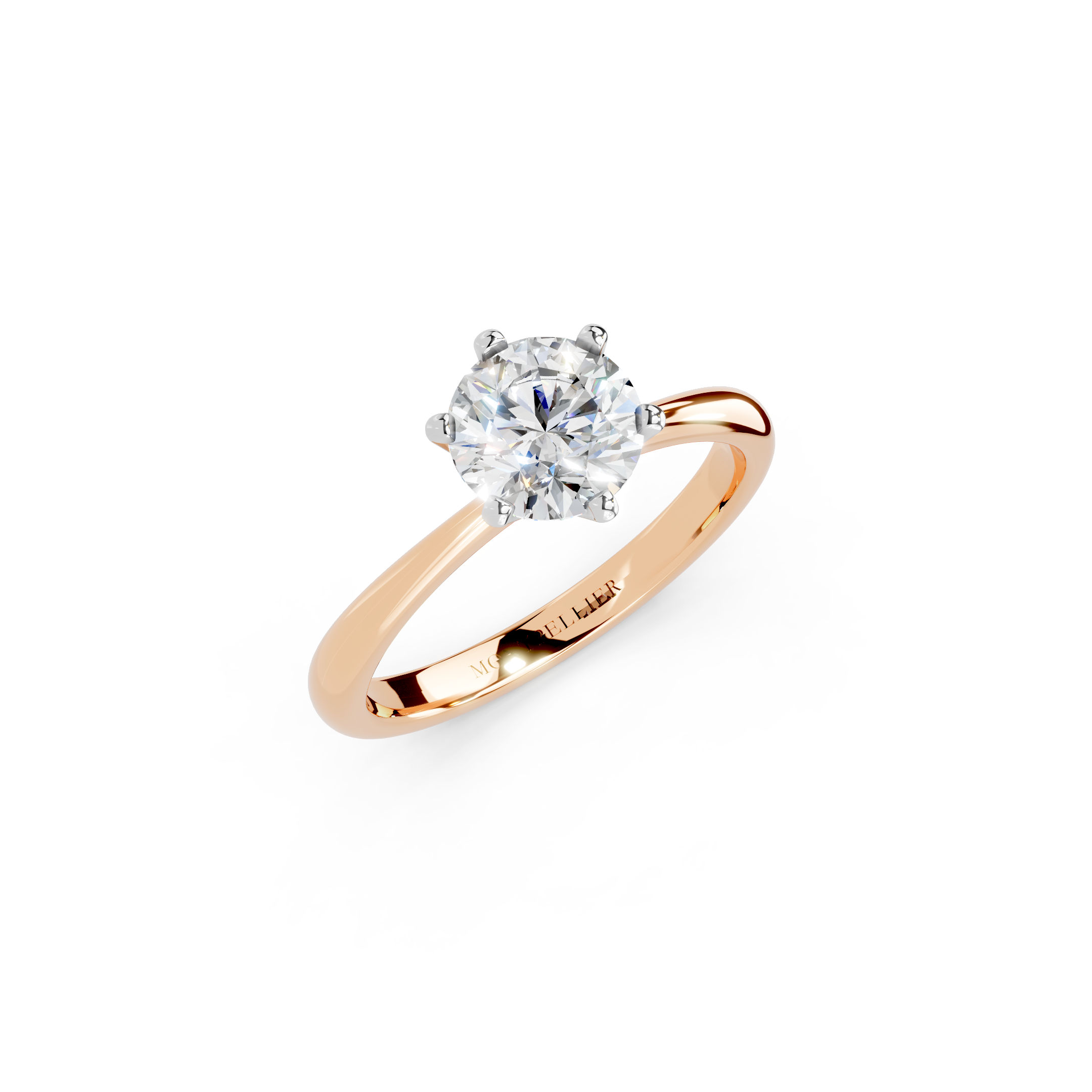 IGI 1.00ct Lab Grown Diamond Solitaire Engagement Ring - The Montpellier Classic 6 Claw