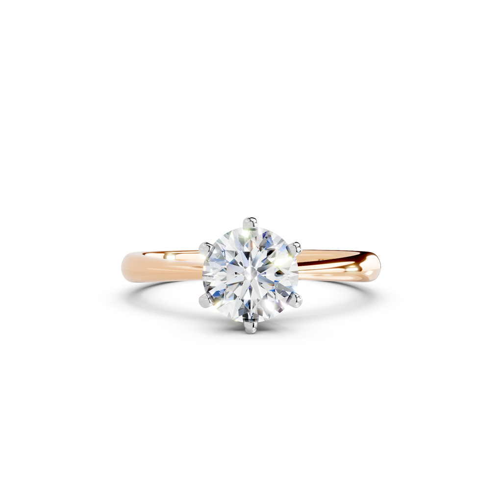 IGI 1.00ct Lab Grown Diamond Solitaire Engagement Ring - The Montpellier Classic 6 Claw