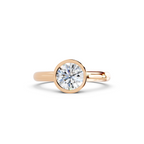 IGI 1.00ct Lab Grown Round Bezel Set Diamond Solitaire Engagement Ring Platinum or 18ct Gold