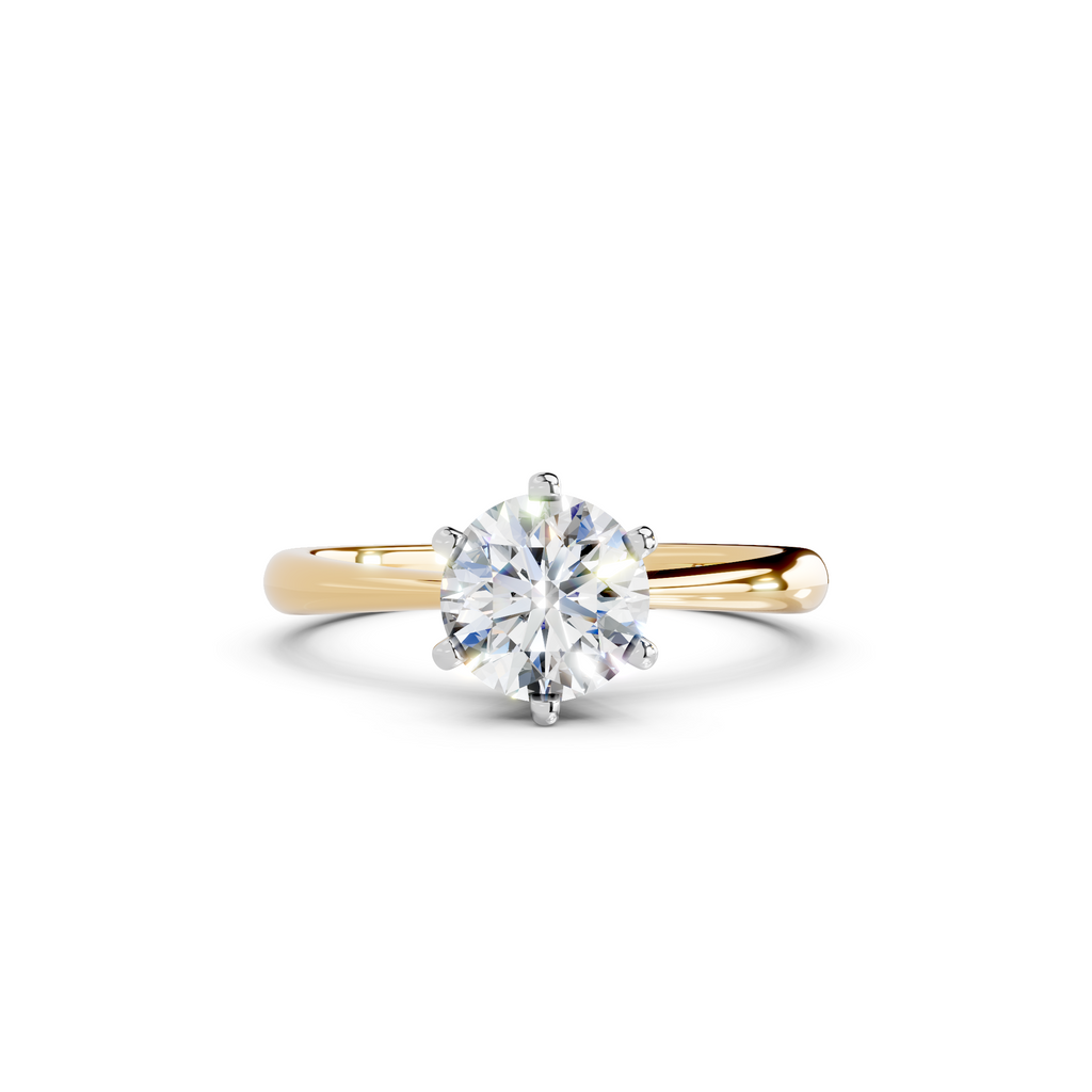 IGI 1.00ct Lab Grown Diamond Solitaire Engagement Ring - The Montpellier Classic 6 Claw