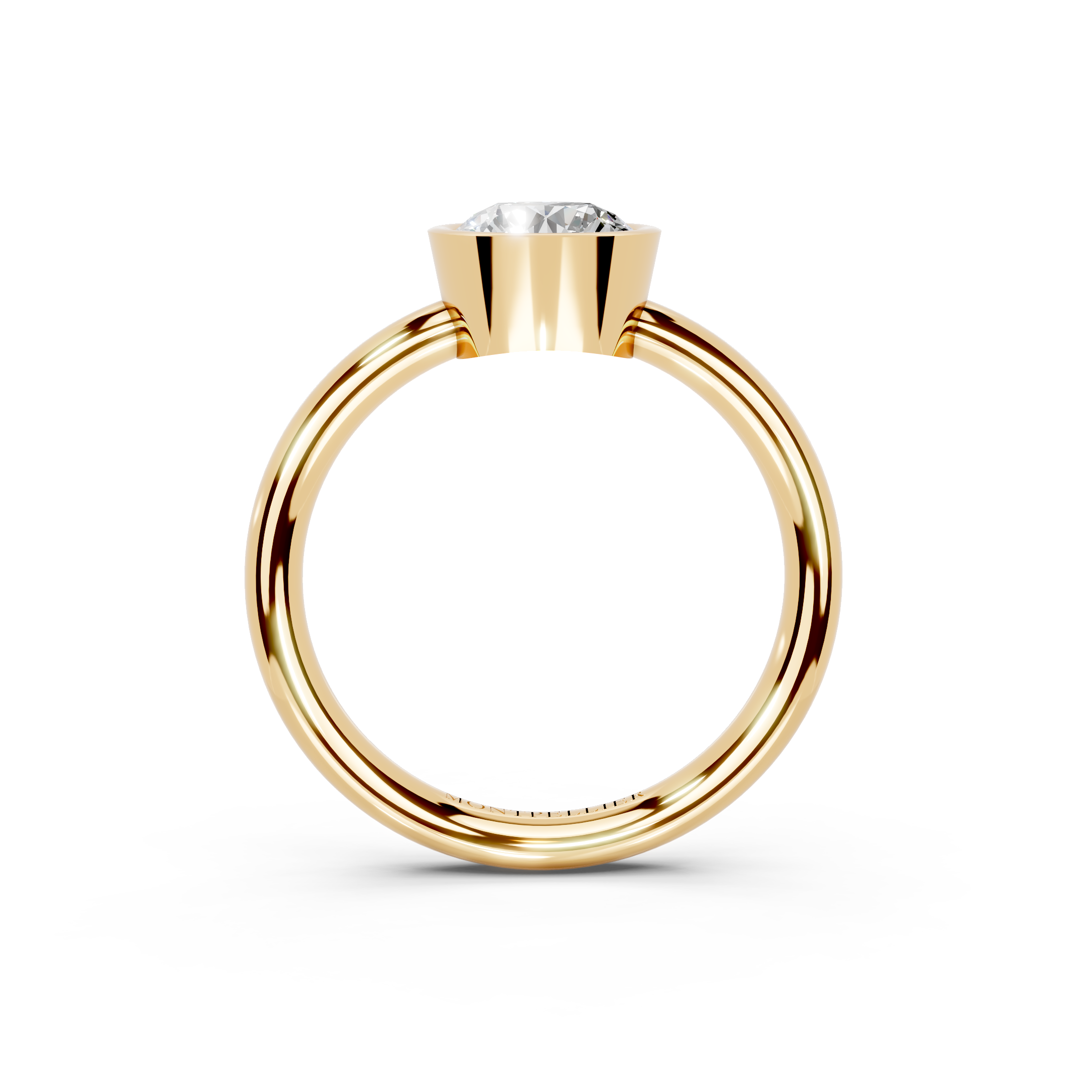 IGI 1.00ct Lab Grown Round Bezel Set Diamond Solitaire Engagement Ring Platinum or 18ct Gold