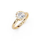 IGI 1.00ct Lab Grown Round Bezel Set Diamond Solitaire Engagement Ring Platinum or 18ct Gold