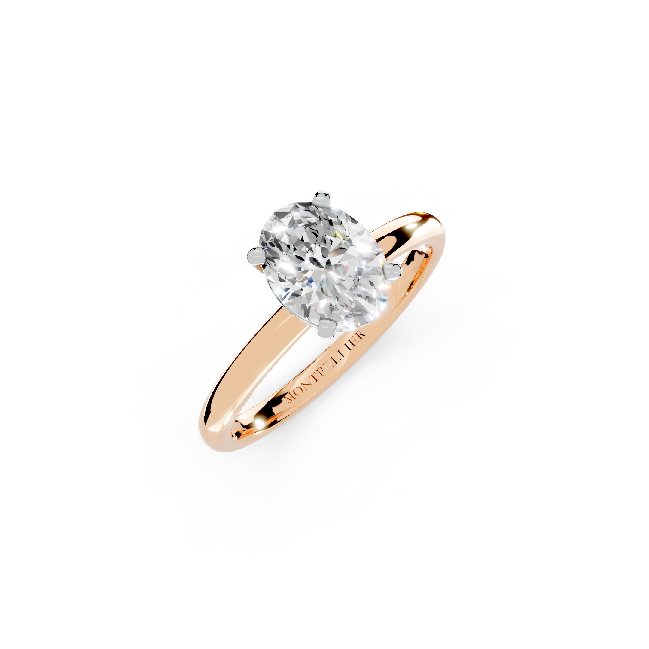 IGI 1.00ct Lab Grown Oval Diamond Solitaire Engagement Ring Platinum or 18ct Gold - The Montpellier Classic Oval