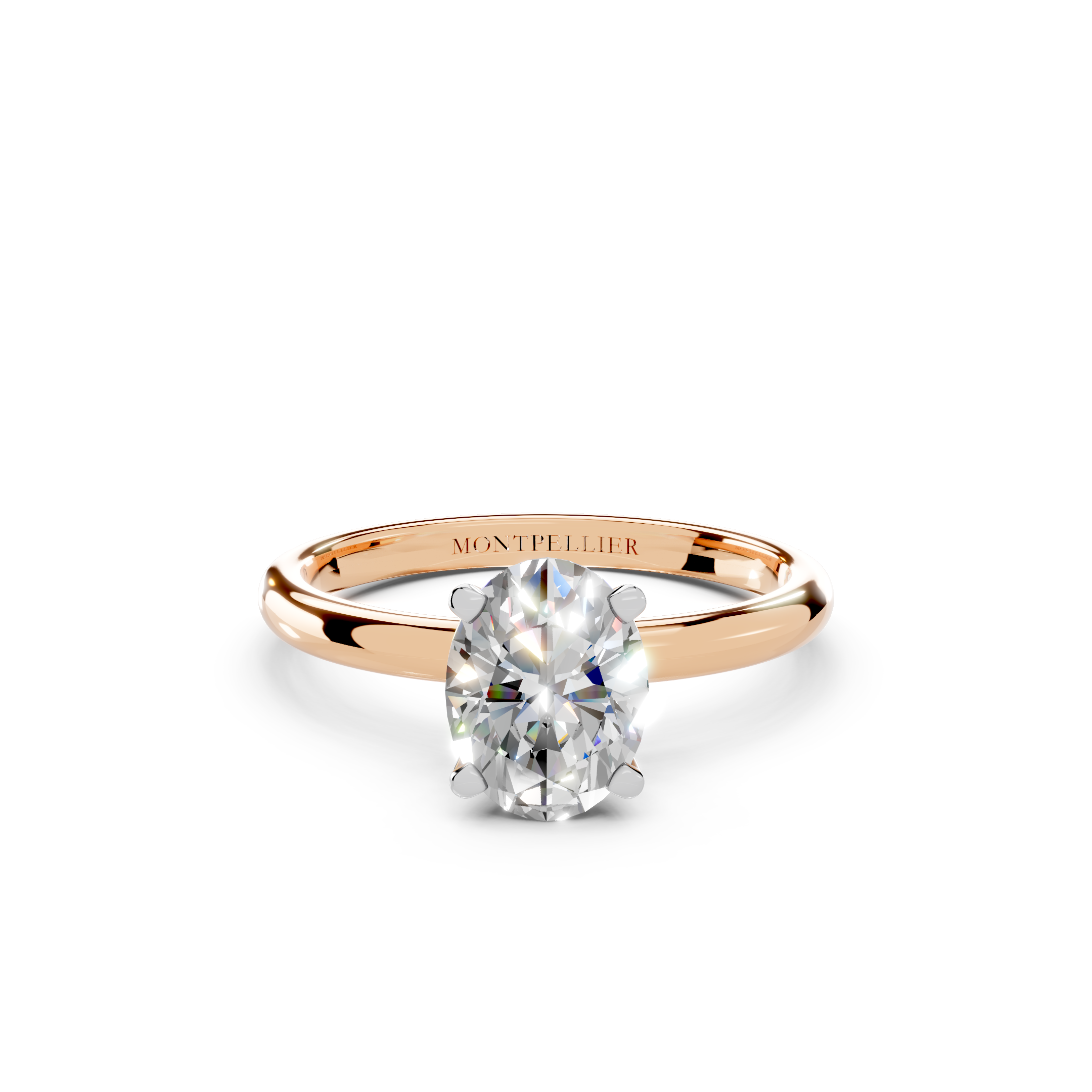 IGI 1.00ct Lab Grown Oval Diamond Solitaire Engagement Ring Platinum or 18ct Gold - The Montpellier Classic Oval