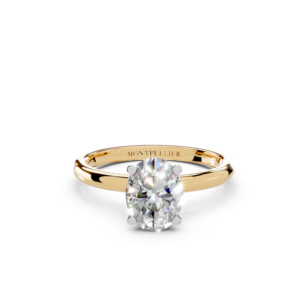 IGI 1.00ct Lab Grown Oval Diamond Solitaire Engagement Ring Platinum or 18ct Gold - The Montpellier Classic Oval