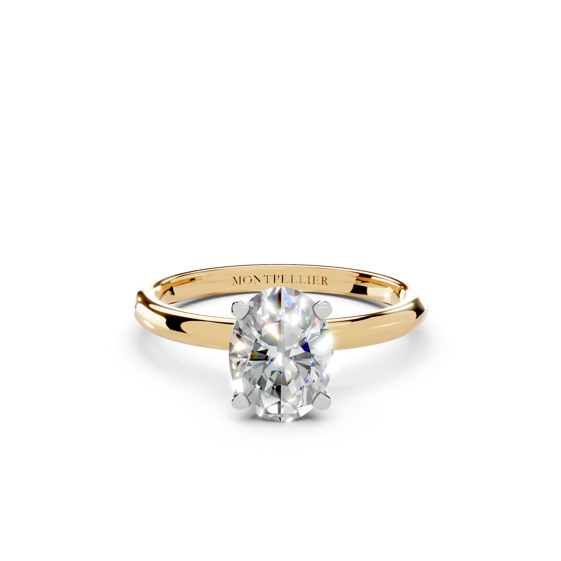 IGI 1.00ct Lab Grown Oval Diamond Solitaire Engagement Ring Platinum or 18ct Gold - The Montpellier Classic Oval