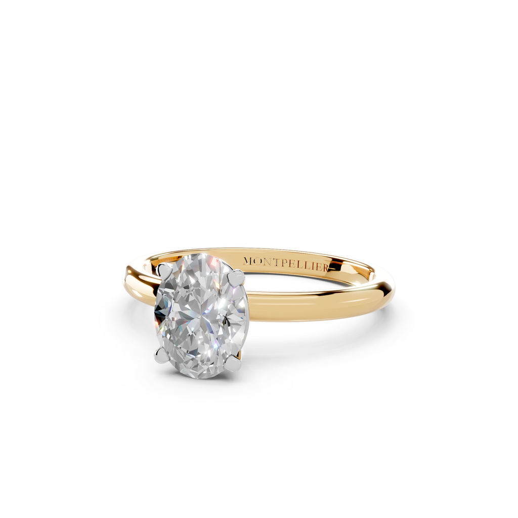 IGI 1.00ct Lab Grown Oval Diamond Solitaire Engagement Ring Platinum or 18ct Gold - The Montpellier Classic Oval