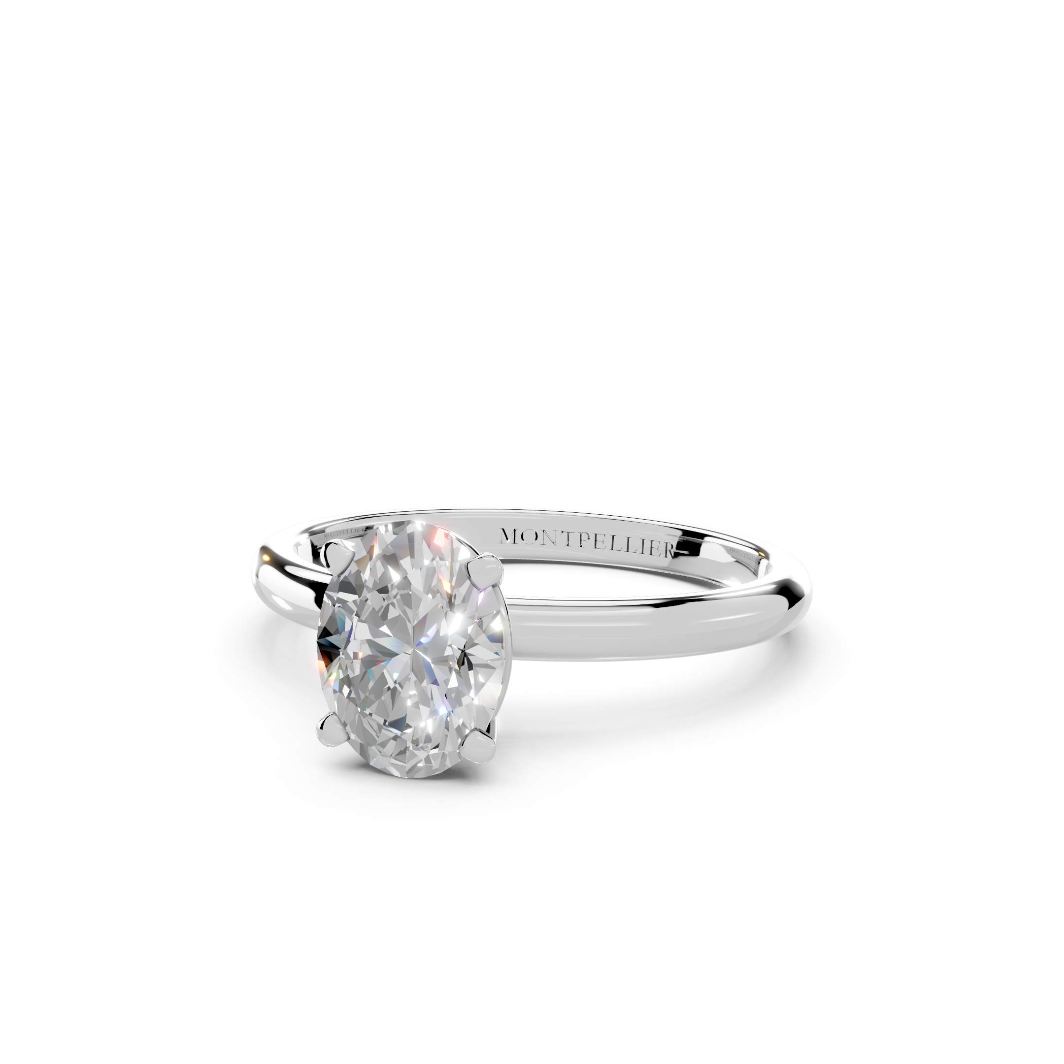 IGI 1.00ct Lab Grown Oval Diamond Solitaire Engagement Ring Platinum or 18ct Gold - The Montpellier Classic Oval