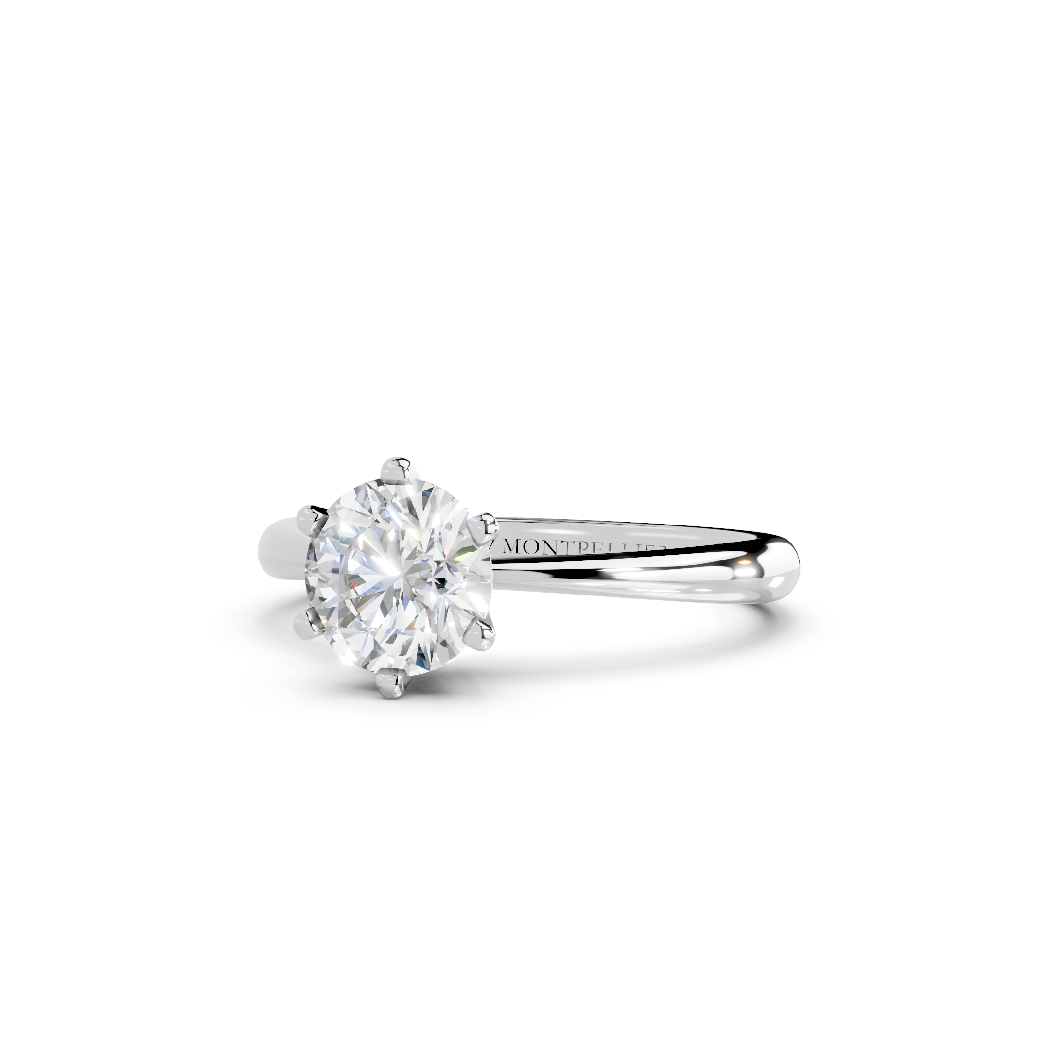 IGI 1.00ct Lab Grown Diamond Solitaire Engagement Ring - The Montpellier Classic 6 Claw