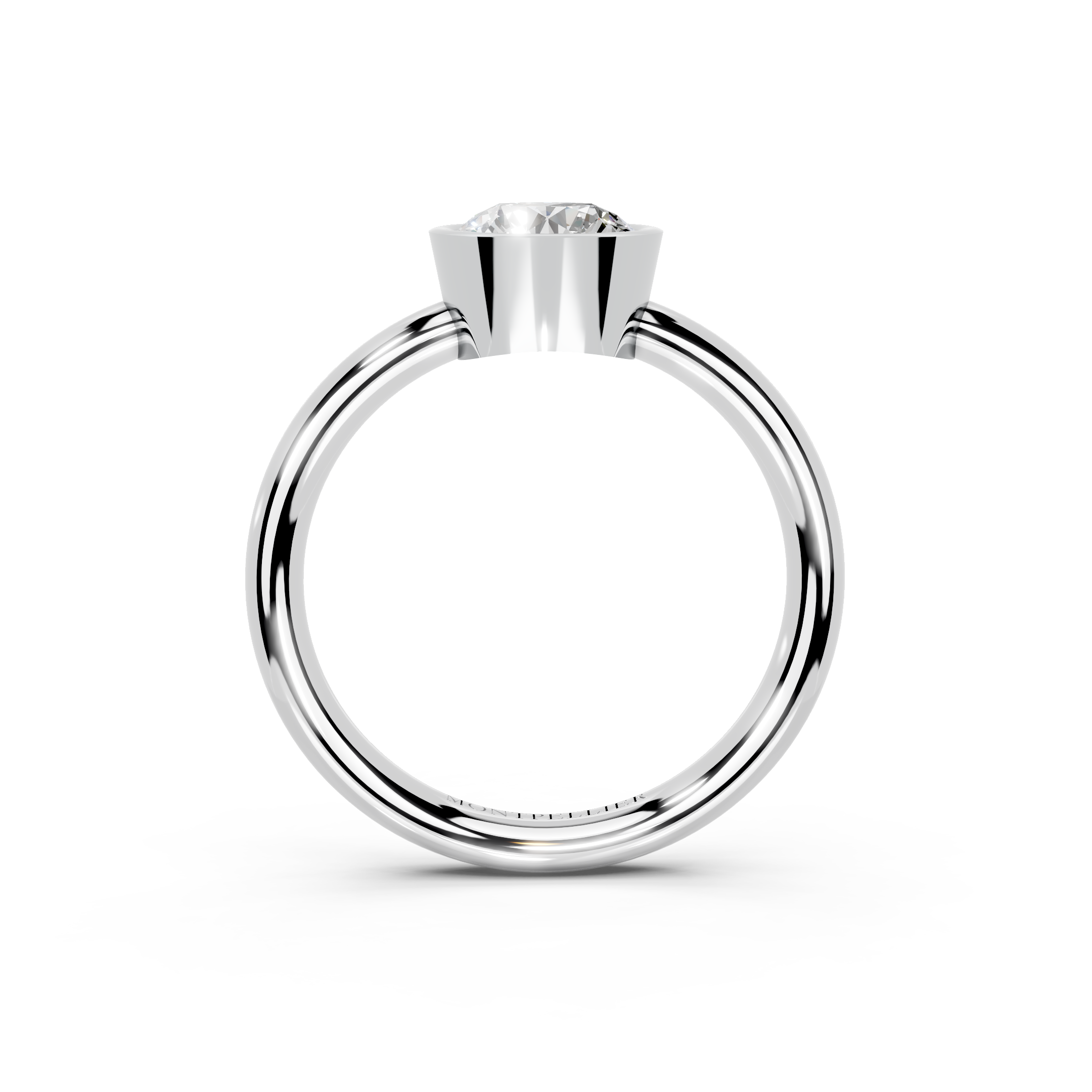 IGI 1.00ct Lab Grown Round Bezel Set Diamond Solitaire Engagement Ring Platinum or 18ct Gold