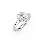 IGI 1.00ct Lab Grown Round Bezel Set Diamond Solitaire Engagement Ring Platinum or 18ct Gold