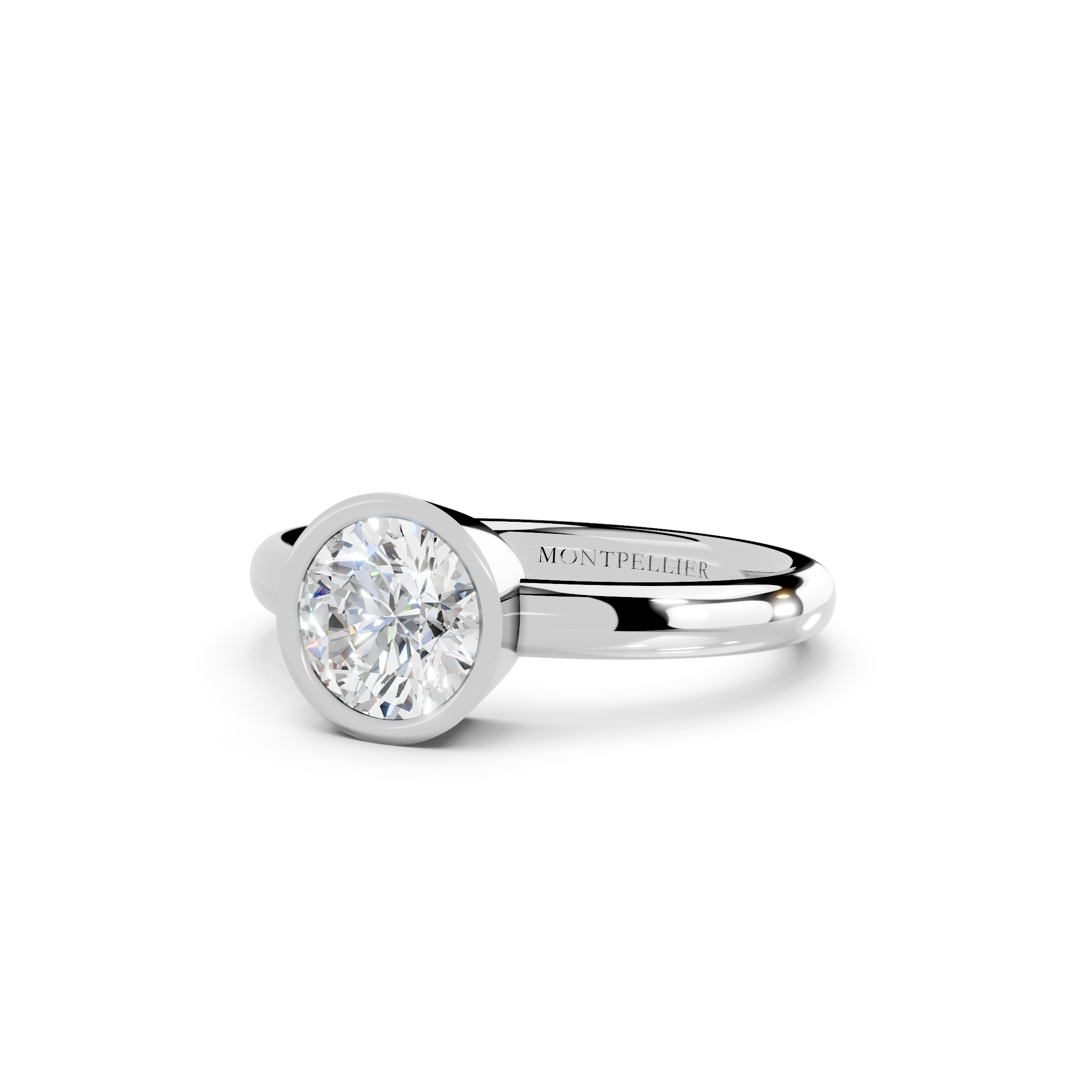 IGI 1.00ct Lab Grown Round Bezel Set Diamond Solitaire Engagement Ring Platinum or 18ct Gold