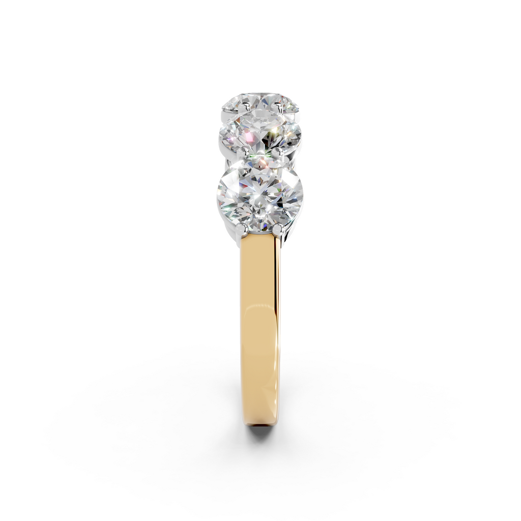 2.50ct Lab Grown 5 Stone Round Diamond Ring Platinum or 18ct Gold - The Montpellier Classic 5 Stone Ring