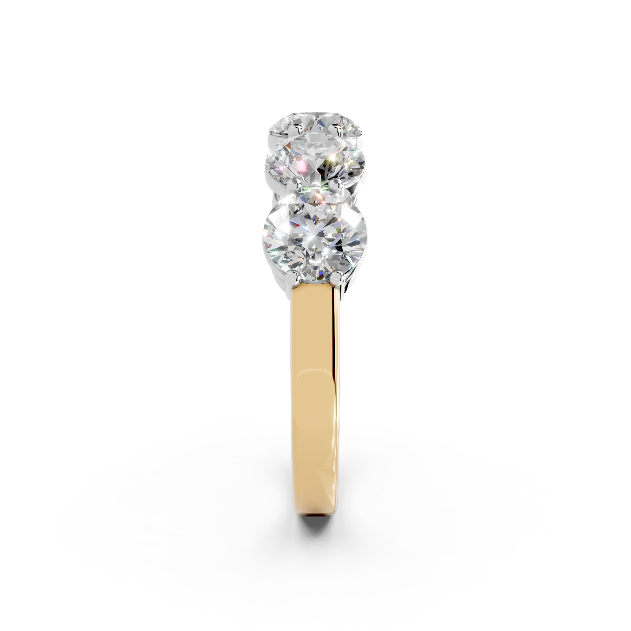 2.50ct Lab Grown 5 Stone Round Diamond Ring Platinum or 18ct Gold - The Montpellier Classic 5 Stone Ring