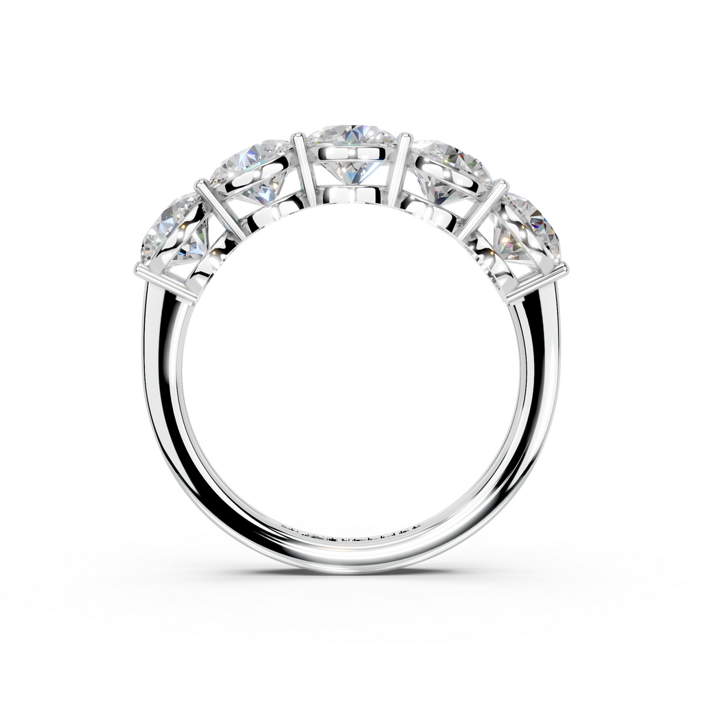 2.50ct Lab Grown 5 Stone Round Diamond Ring Platinum or 18ct Gold - The Montpellier Classic 5 Stone Ring