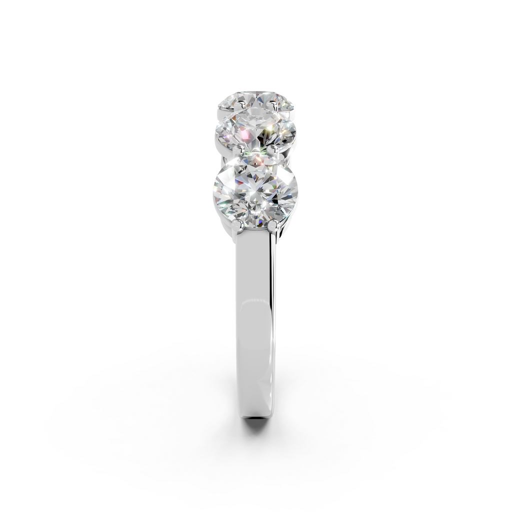 2.50ct Lab Grown 5 Stone Round Diamond Ring Platinum or 18ct Gold - The Montpellier Classic 5 Stone Ring