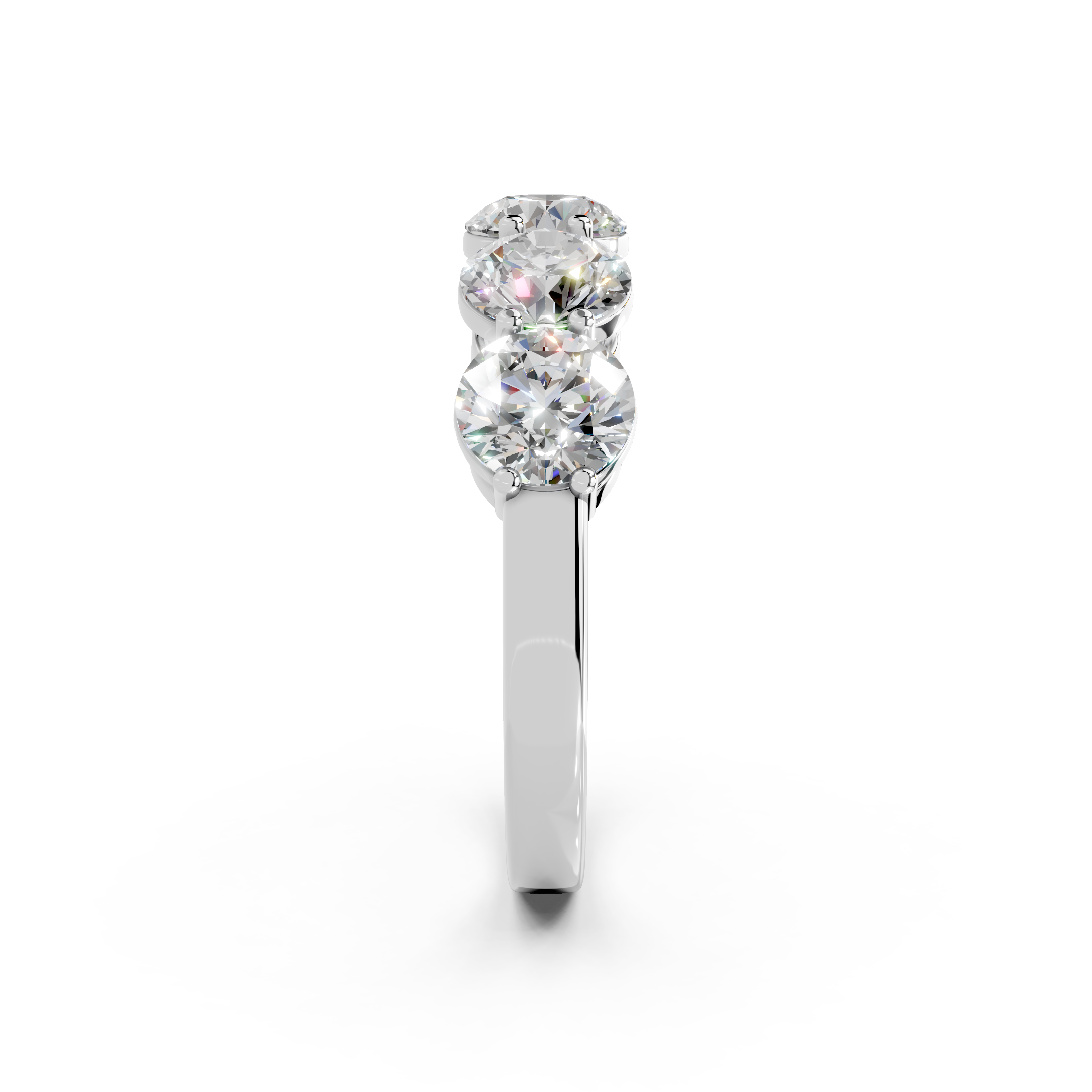 2.50ct Lab Grown 5 Stone Round Diamond Ring Platinum or 18ct Gold - The Montpellier Classic 5 Stone Ring