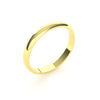 2.5mm 18ct Yellow Gold D Shape Wedding Ring Light Weight