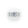 2.75ct F/VS1 Round Brilliant Cut LAB Diamond 3 Stone Ring Set in White Gold