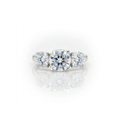 2.75ct F/VS1 Round Brilliant Cut LAB Diamond 3 Stone Ring Set in White Gold