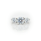 2.75ct F/VS1 Round Brilliant Cut LAB Diamond 3 Stone Ring Set in White Gold