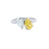 GIA Diamond Toi et Moi Ring Set In Platinum